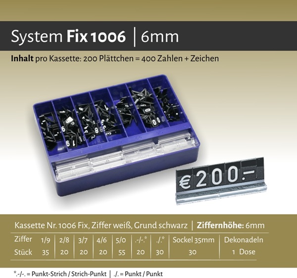 Etalageprijsblokjes Fix